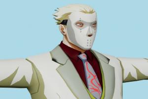 Yakumo Oomori Tokyo-Ghoul, anonymous, man, male, people, human, xna, characters, rigged